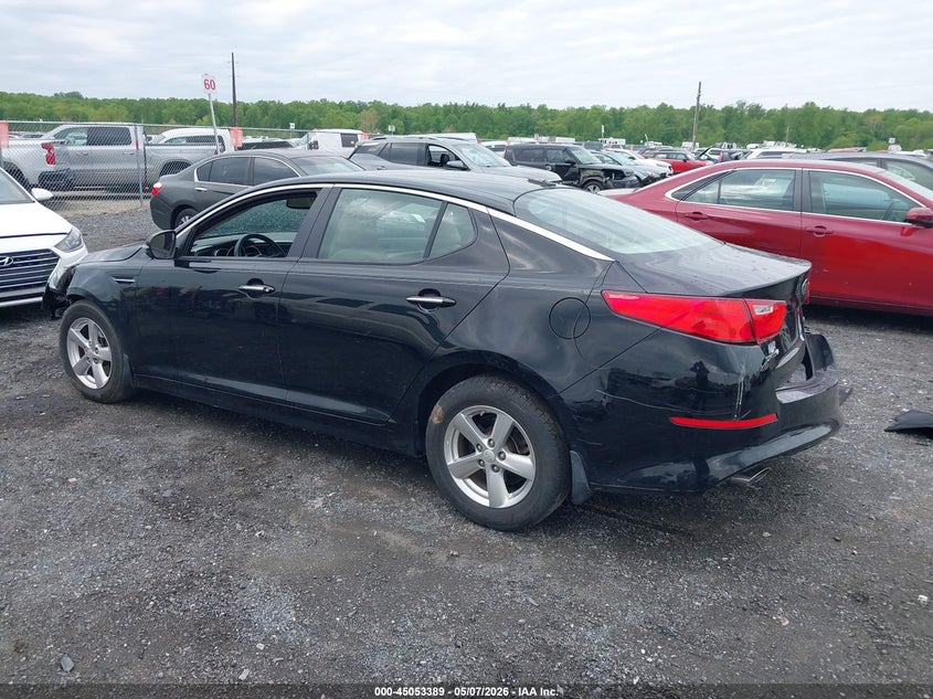 2015 Kia Optima VIN 5XXGM4A76FG480736 IAAI salvage auction — RIGHT SIDE, Salvage - Greater Than 75% (Maryland), sold $225 on 2026-07-27 (photo 3)