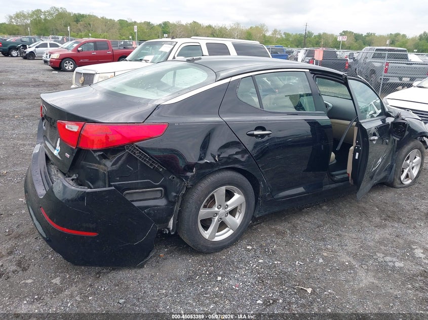 2015 Kia Optima VIN 5XXGM4A76FG480736 IAAI salvage auction — RIGHT SIDE, Salvage - Greater Than 75% (Maryland), sold $225 on 2026-07-27 (photo 6)