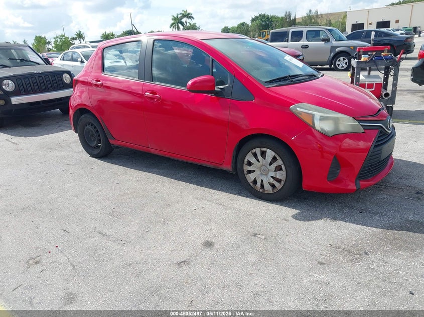 2015 Toyota Yaris VIN VNKKTUD30FA031450 IAAI salvage auction — ROOF, Rebuildable (Florida), sold $2,400 on 2026-07-09 (photo 1)