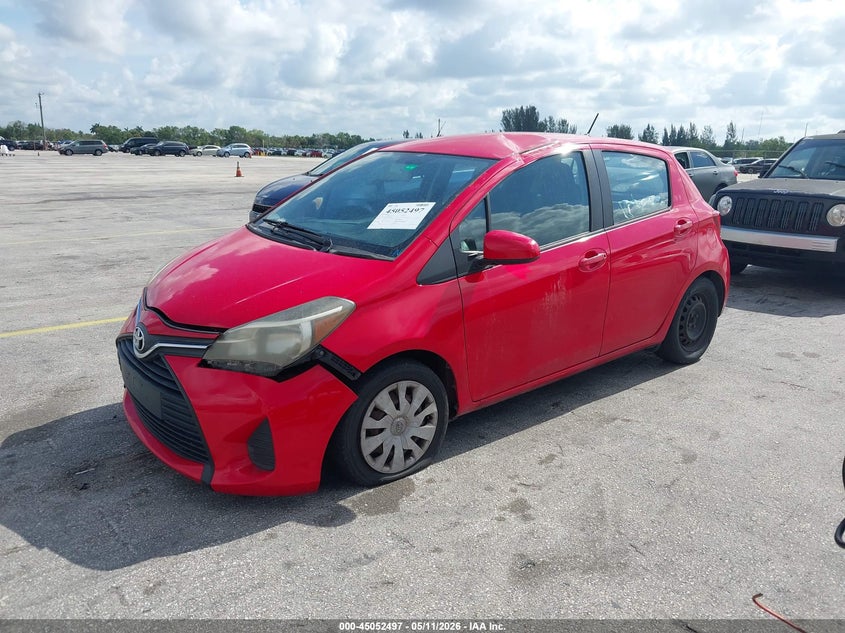 2015 Toyota Yaris VIN VNKKTUD30FA031450 IAAI salvage auction — ROOF, Rebuildable (Florida), sold $2,400 on 2026-07-09 (photo 2)