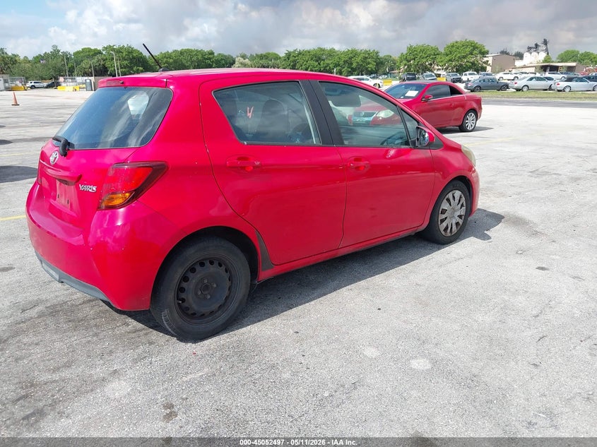 2015 Toyota Yaris VIN VNKKTUD30FA031450 IAAI salvage auction — ROOF, Rebuildable (Florida), sold $2,400 on 2026-07-09 (photo 4)