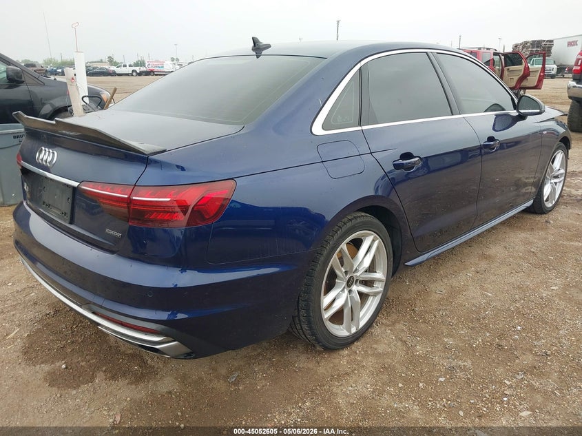 2023 Audi A4 VIN WAUEAAF40PN016891 IAAI salvage auction — FRONT END, Original (Texas), sold $10,050 on 2026-07-15 (photo 4)