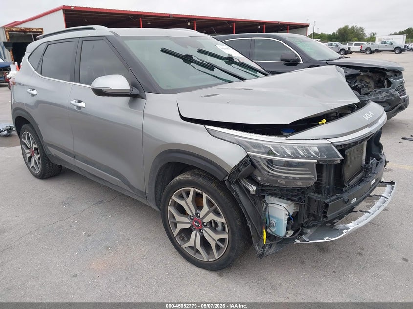 2023 Kia Seltos VIN KNDETCA26P7383023 IAAI salvage auction — FRONT END, Original (Texas), sold $2,800 on 2026-07-30 (photo 1)
