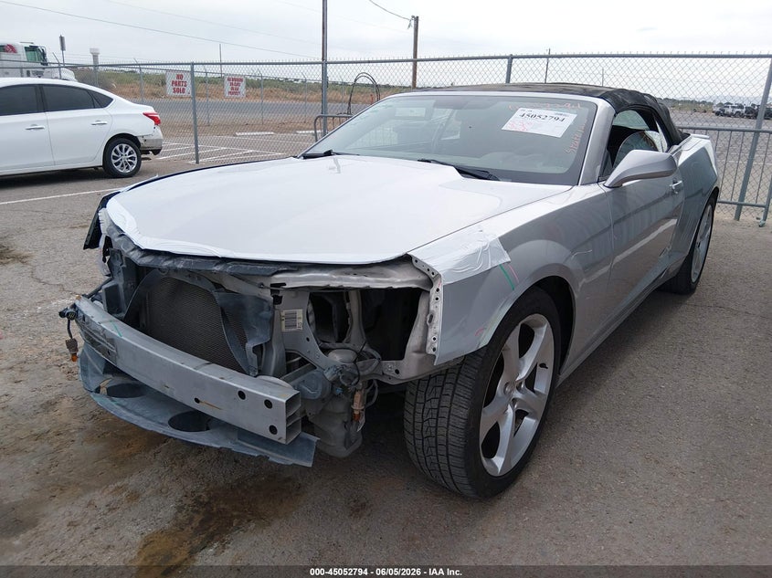 2015 Chevrolet Camaro VIN 2G1FD3D30F9285178 IAAI salvage auction — FRONT END, Original (Texas), sold $1,050 on 2026-07-22 (photo 2)