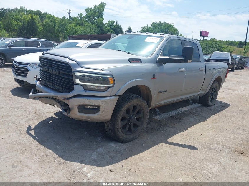 2021 Ram 2500 VIN 3C6UR5FL5MG507183 IAAI salvage auction — RIGHT FRONT, Clear (Oklahoma), sold $11,100 on 2026-07-31 (photo 2)