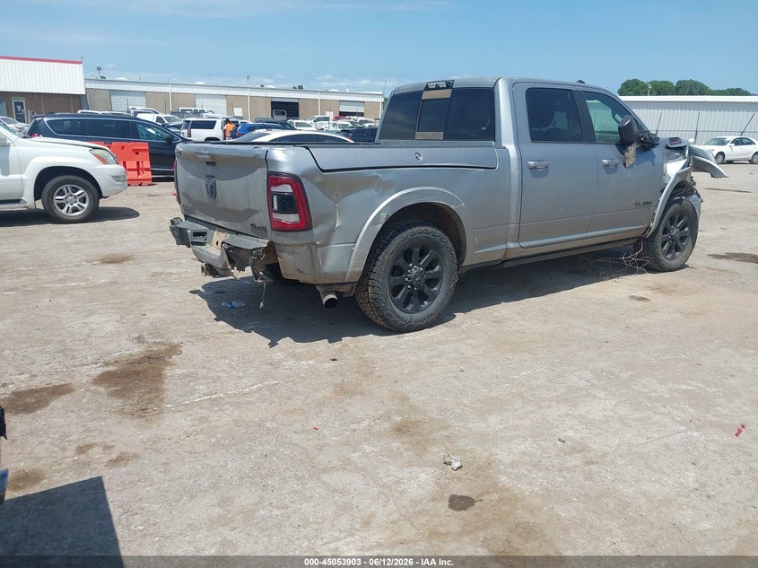 2021 Ram 2500 VIN 3C6UR5FL5MG507183 IAAI salvage auction — RIGHT FRONT, Clear (Oklahoma), sold $11,100 on 2026-07-31 (photo 4)