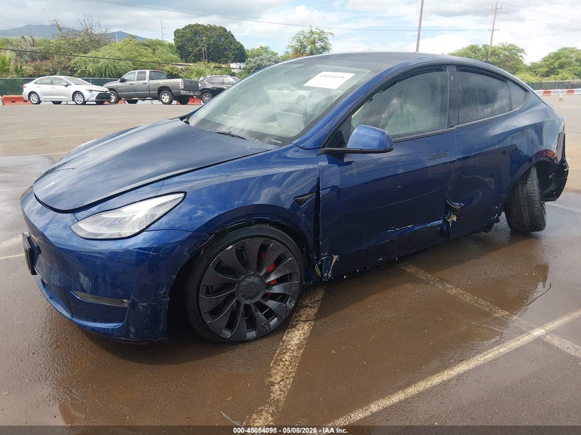 2022 Tesla Model y VIN 7SAYGDEF6NF392500 IAAI salvage auction — REAR END, Clear (Hawaii), sold $1,550 on 2026-07-28 (photo 6)