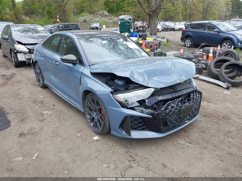 2025 Audi Rs3 VIN WUAGWDGY3SA909883 IAAI salvage auction — FRONT END, Mv-907A (New York), sold $15,700 on 2026-07-30 (photo 1)