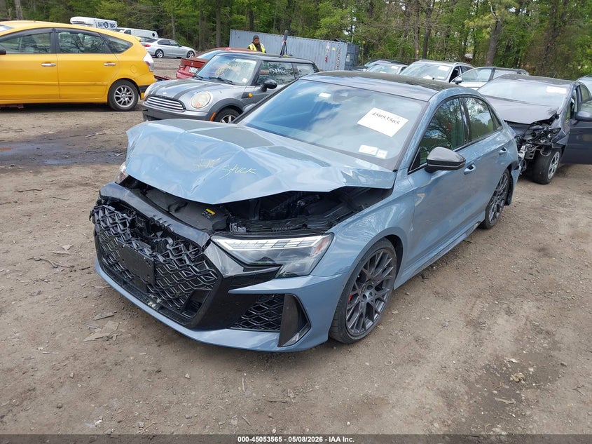 2025 Audi Rs3 VIN WUAGWDGY3SA909883 IAAI salvage auction — FRONT END, Mv-907A (New York), sold $15,700 on 2026-07-30 (photo 2)