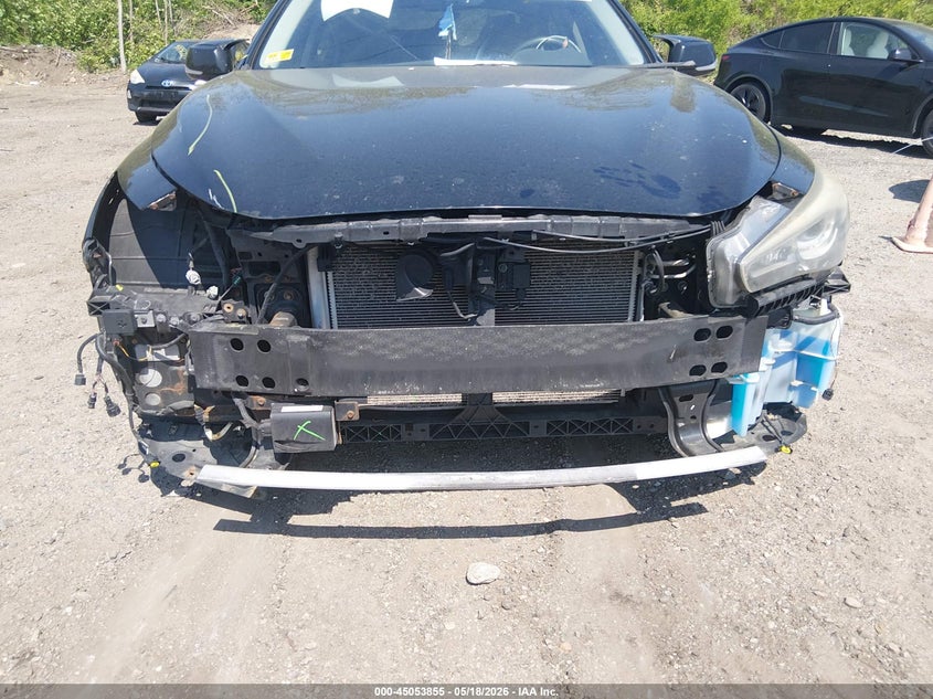 2014 Infiniti Q50 VIN JN1BV7AR9EM691628 IAAI salvage auction — FRONT END, Salvage (Rhode Island), sold $1,425 on 2026-07-07 (photo 6)