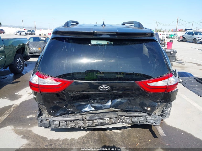 2018 Toyota Sienna VIN 5TDYZ3DC0JS909756 IAAI salvage auction — REAR END, Salvage (California), sold $2,575 on 2026-07-08 (photo 6)