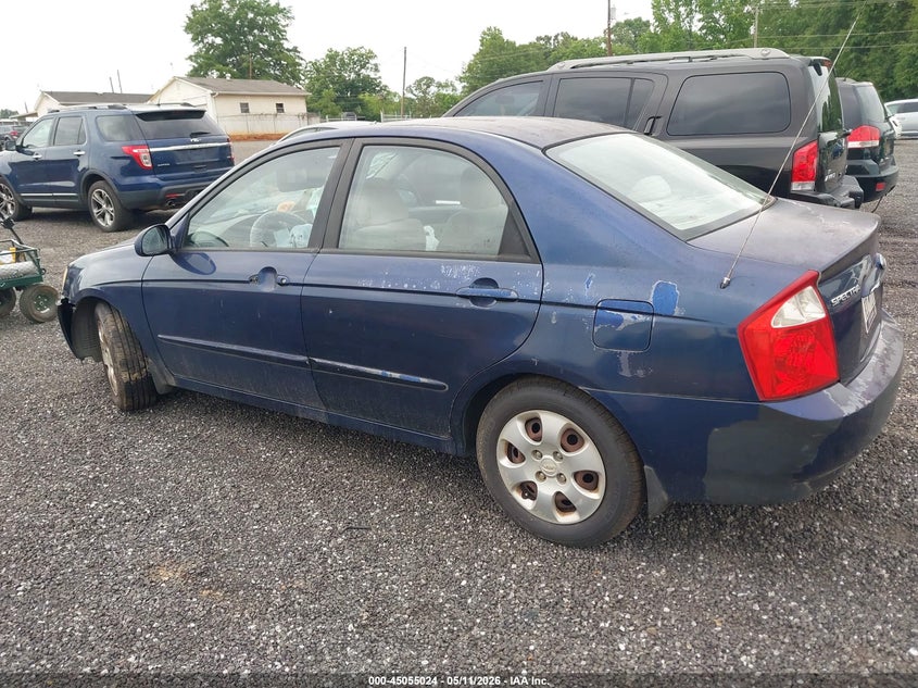 2006 Kia Spectra VIN KNAFE121565314422 IAAI salvage auction — RIGHT FRONT, Salvage (South Carolina), sold $25 on 2026-07-21 (photo 3)