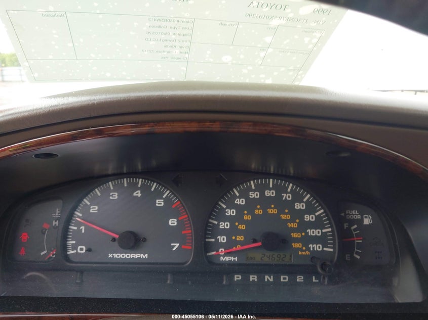 1999 Toyota 4runner VIN JT3GN87R5X0103299 IAAI salvage auction — SIDE, Clear (Arkansas), sold $925 on 2026-07-18 (photo 7)