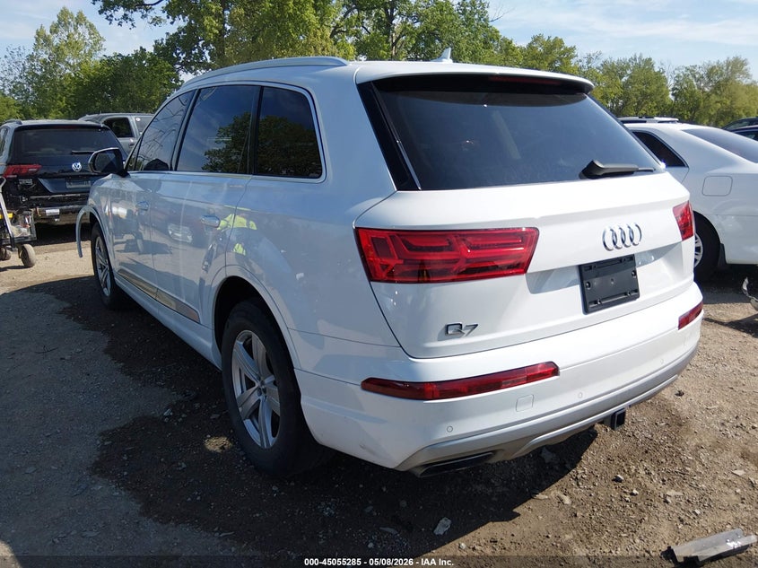 2019 Audi Q7 VIN WA1LHAF74KD027093 IAAI salvage auction — FRONT END, Clear (Indiana), sold $9,500 on 2026-07-18 (photo 3)