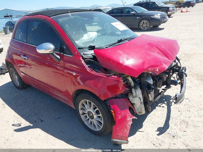 2012 Fiat 500 VIN 3C3CFFER4CT130459 IAAI salvage auction — FRONT END, Salvage (Montana), sold $350 on 2026-08-12 (photo 1)