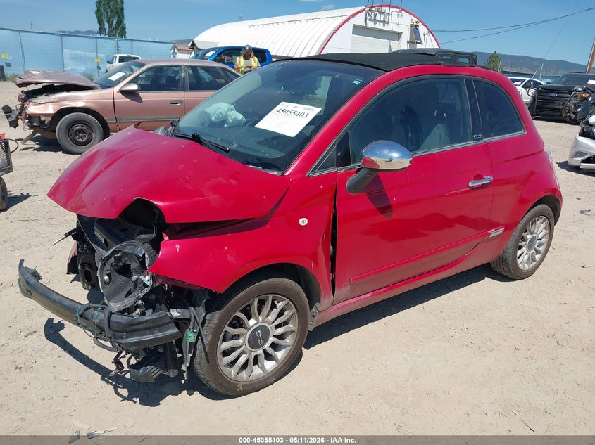 2012 Fiat 500 VIN 3C3CFFER4CT130459 IAAI salvage auction — FRONT END, Salvage (Montana), sold $350 on 2026-08-12 (photo 2)