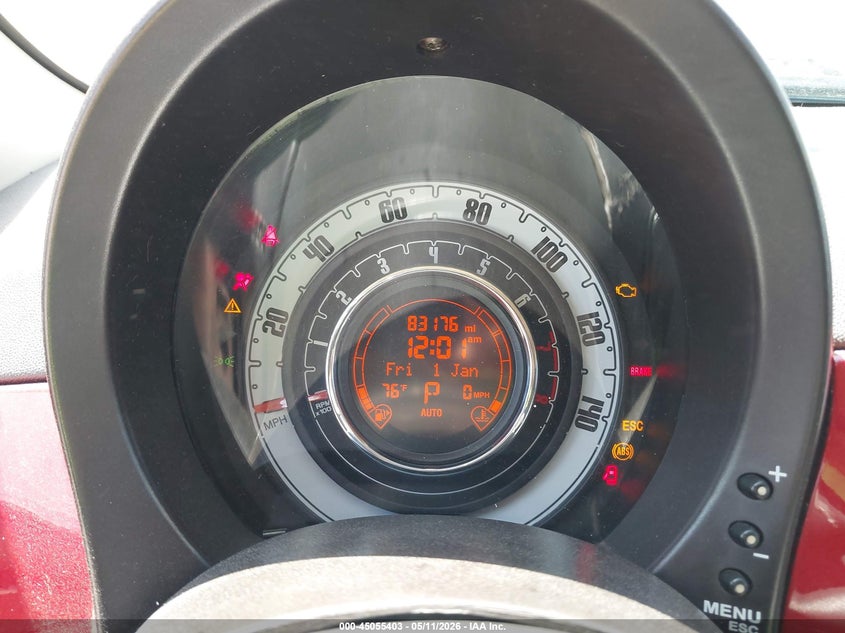 2012 Fiat 500 VIN 3C3CFFER4CT130459 IAAI salvage auction — FRONT END, Salvage (Montana), sold $350 on 2026-08-12 (photo 7)