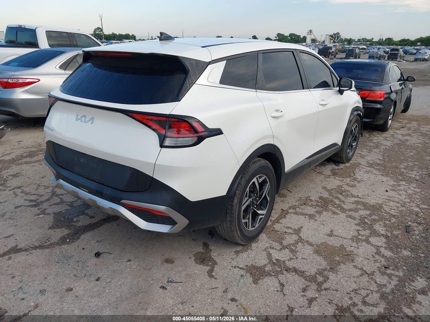 2023 Kia Sportage VIN KNDPU3AF3P7160706 IAAI salvage auction — RIGHT FRONT, Salvage (Texas), sold $7,750 on 2026-07-14 (photo 4)