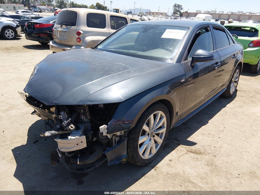 2018 Audi A4 VIN WAUKMAF41JA222763 IAAI salvage auction — FRONT END, Salvage (California), sold $425 on 2026-07-08 (photo 2)