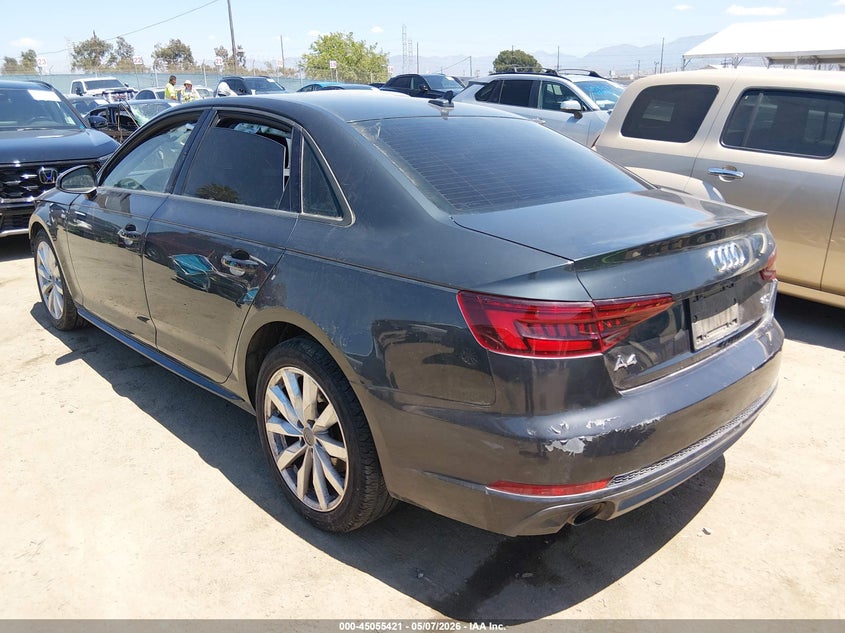 2018 Audi A4 VIN WAUKMAF41JA222763 IAAI salvage auction — FRONT END, Salvage (California), sold $425 on 2026-07-08 (photo 3)