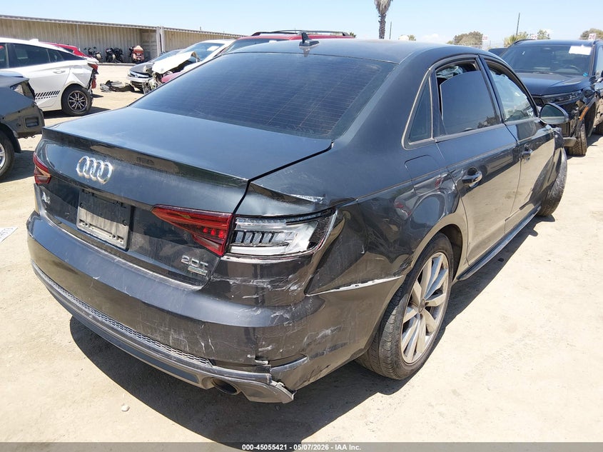 2018 Audi A4 VIN WAUKMAF41JA222763 IAAI salvage auction — FRONT END, Salvage (California), sold $425 on 2026-07-08 (photo 4)