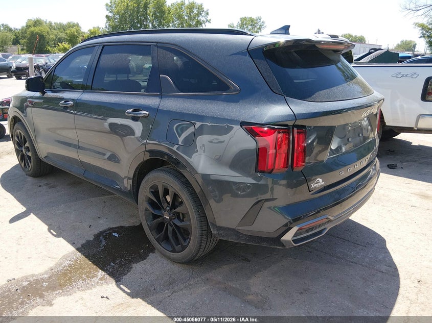 2022 Kia Sorento VIN 5XYRK4LF7NG080813 IAAI salvage auction — HAIL, Salvage (Kansas), sold $8,300 on 2026-07-08 (photo 3)