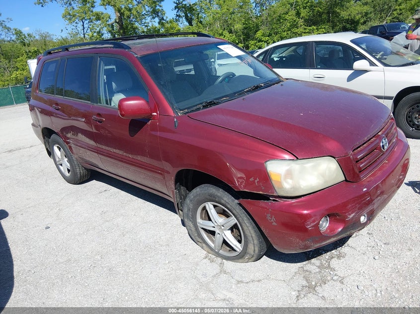 2007 Toyota Highlander VIN JTEHP21A070194312 IAAI salvage auction — NORMAL WEAR, Original (Kentucky), sold $400 on 2026-07-06 (photo 1)