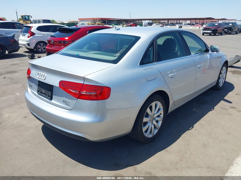 2013 Audi A4 VIN WAUBFAFL3DA161244 IAAI salvage auction — FRONT END, Salvage (Arizona), sold $700 on 2026-07-07 (photo 4)