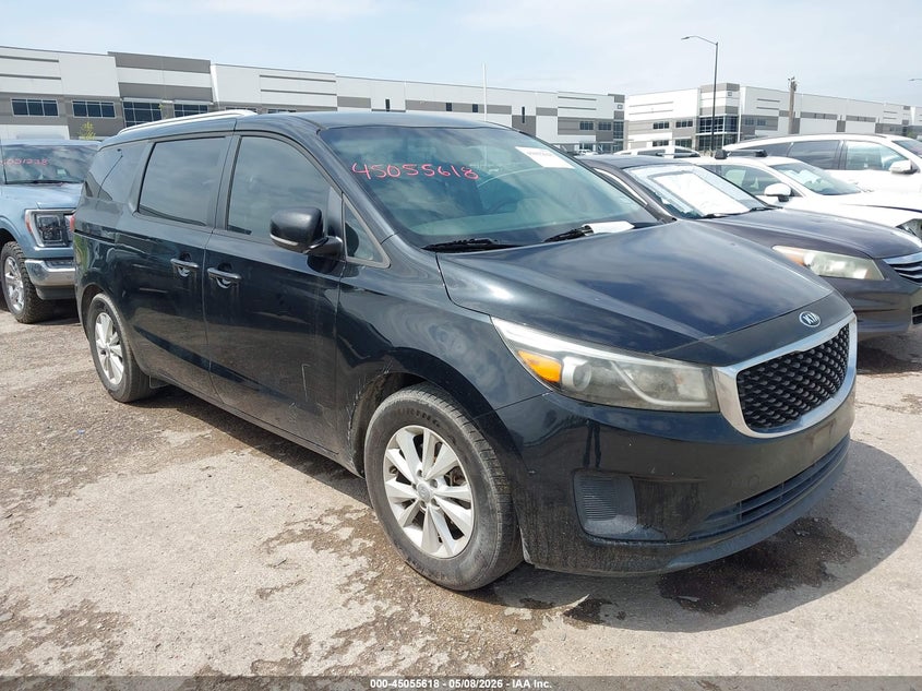 2016 Kia SEDONA VIN KNDMB5C16G6087679 IAAI salvage auction — NORMAL WEAR, Original (Texas), sold $1,400 on 2026-07-14 (photo 1)