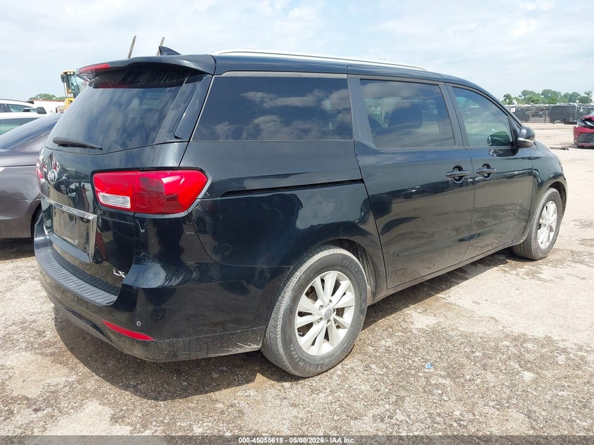 2016 Kia SEDONA VIN KNDMB5C16G6087679 IAAI salvage auction — NORMAL WEAR, Original (Texas), sold $1,400 on 2026-07-14 (photo 4)