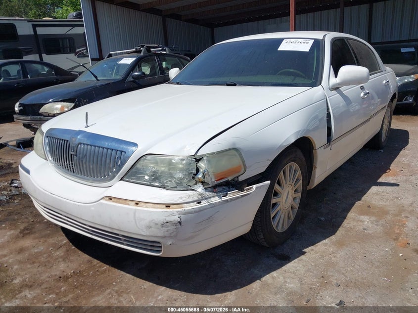 2003 Lincoln TOWN CAR VIN 1LNHM81W43Y703076 IAAI salvage auction — FRONT END, Clear (Oklahoma), sold $575 on 2026-07-08 (photo 2)