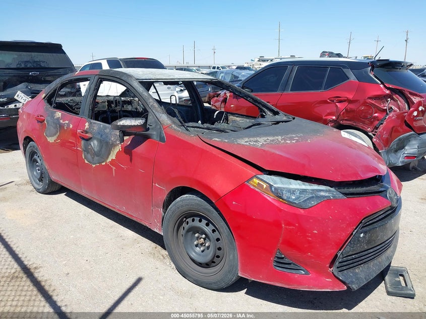 2018 Toyota Corolla VIN 5YFBURHE3JP819660 IAAI salvage auction — TOTAL BURN, Non-Repairable (Texas), sold $750 on 2026-07-07 (photo 1)