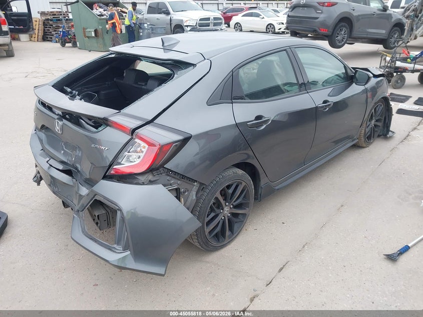 2020 Honda Civic VIN SHHFK7H40LU204970 IAAI salvage auction — FRONT & REAR, Salvage (Texas), sold $2,850 on 2026-07-07 (photo 4)