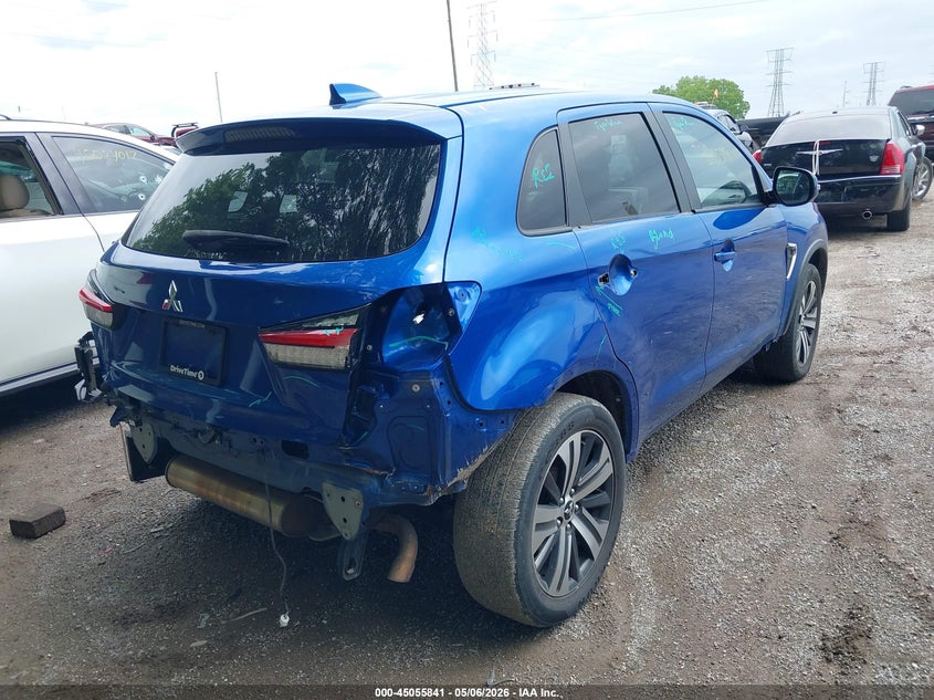 2021 Mitsubishi Outlander VIN JA4APVAU5MU010045 IAAI salvage auction — REAR END, Salvage (Indiana), sold $4,100 on 2026-07-08 (photo 4)