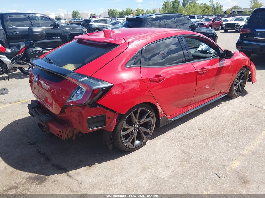 2018 Honda Civic VIN SHHFK7G48JU207131 IAAI salvage auction — FRONT & REAR, Salvage (Colorado), sold $3,150 on 2026-07-07 (photo 4)