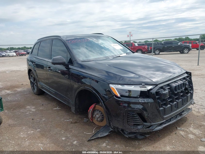 2025 Audi Q7 VIN WA1LVBF74SD020613 IAAI salvage auction — LEFT FRONT, Salvage (Texas), sold $18,600 on 2026-07-30 (photo 1)