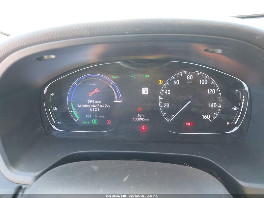 2019 Honda Insight VIN 19XZE4F96KE019667 IAAI salvage auction — HAIL, Clear (Oklahoma), sold $3,900 on 2026-07-08 (photo 7)
