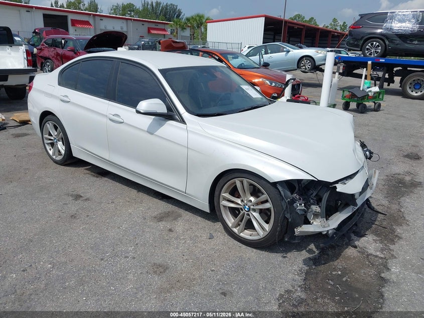 2018 BMW 3er VIN WBA8A9C59JAH12143 IAAI salvage auction — FRONT END, Certificate Of Destruction (Florida), sold $1,800 on 2026-07-26 (photo 1)