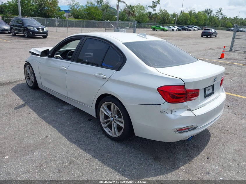 2018 BMW 3er VIN WBA8A9C59JAH12143 IAAI salvage auction — FRONT END, Certificate Of Destruction (Florida), sold $1,800 on 2026-07-26 (photo 3)