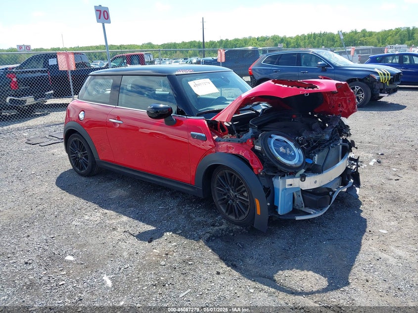 2023 Mini Hard top VIN WMW53DH04P2T80447 IAAI salvage auction — FRONT END, Salvage - Greater Than 75% (Maryland), sold $3,000 on 2026-08-01 (photo 1)