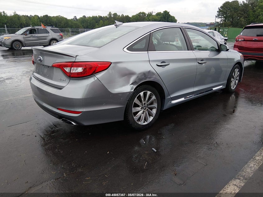 2015 Hyundai Sonata VIN 5NPE34AF4FH074900 IAAI salvage auction — SIDE, Salvage (Delaware), sold $875 on 2026-07-10 (photo 4)