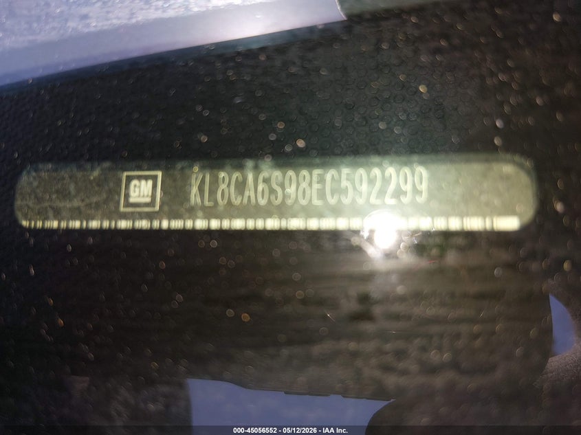 2014 Chevrolet Spark VIN KL8CA6S98EC592299 IAAI salvage auction — FRONT END, Salvage (New Mexico), sold $1,075 on 2026-07-08 (photo 9)