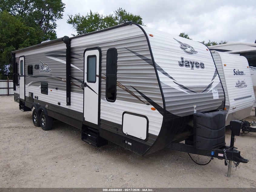 2018 Jayco Jay flight VIN 1UJBJ0BR8J1T70187 IAAI salvage auction — HAIL, Salvage (Missouri), sold $6,650 on 2026-07-07 (photo 1)
