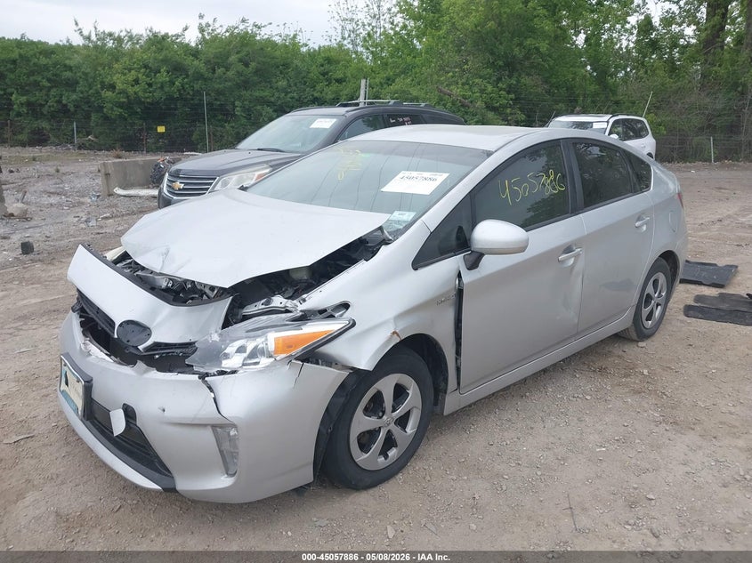 2013 Toyota Prius VIN JTDKN3DU8D1703449 IAAI salvage auction — FRONT END, Clear (Indiana), sold $1,500 on 2026-07-08 (photo 2)