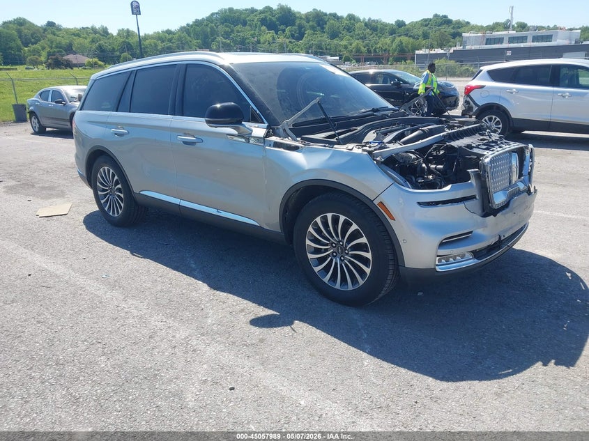 2020 Lincoln Aviator VIN 5LM5J7XC8LGL26788 IAAI salvage auction — FRONT END, Salvage (Illinois), sold $7,900 on 2026-07-21 (photo 1)
