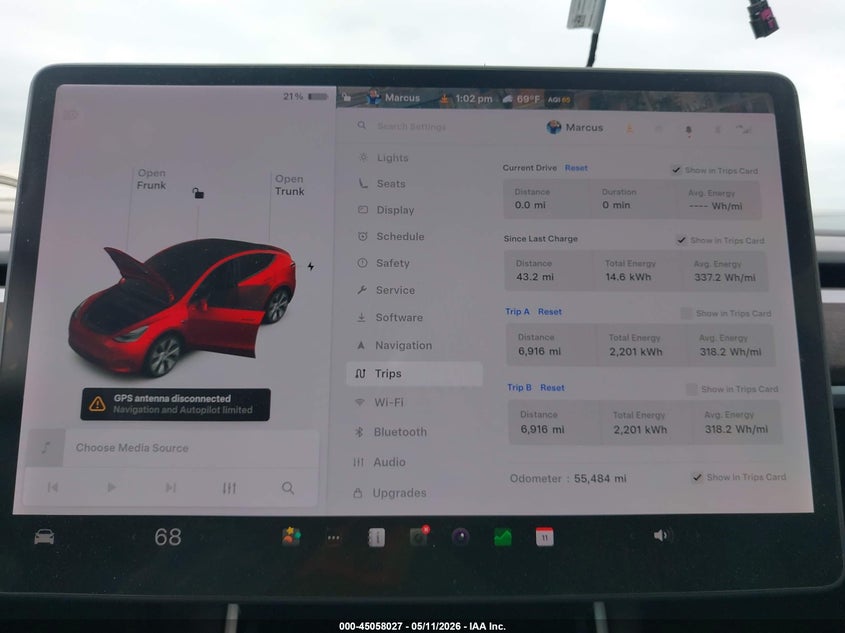 2020 Tesla Model y VIN 5YJYGDEE8LF010016 IAAI salvage auction — REAR END, Salvage (North Carolina), sold $7,675 on 2026-07-30 (photo 7)