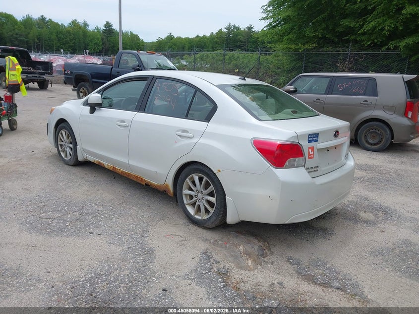 2012 Subaru Impreza VIN JF1GJAB63CH002632 IAAI salvage auction — RIGHT REAR, Original (Maine), sold $325 on 2026-07-27 (photo 3)