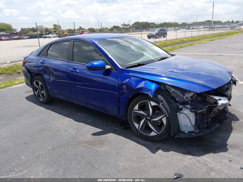 2023 Hyundai Elantra VIN KMHLS4AG9PU436256 IAAI salvage auction — FRONT & REAR, Certificate Of Destruction (Florida), sold $3,300 on 2026-07-09 (photo 1)