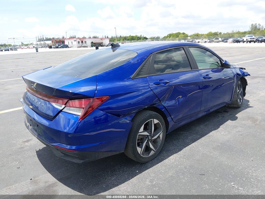 2023 Hyundai Elantra VIN KMHLS4AG9PU436256 IAAI salvage auction — FRONT & REAR, Certificate Of Destruction (Florida), sold $3,300 on 2026-07-09 (photo 4)