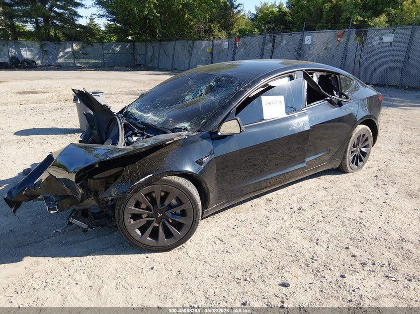 2022 Tesla Model 3 VIN 5YJ3E1EAXNF184734 IAAI salvage auction — FRONT END, Salvage (New Jersey), sold $2,000 on 2026-07-30 (photo 2)